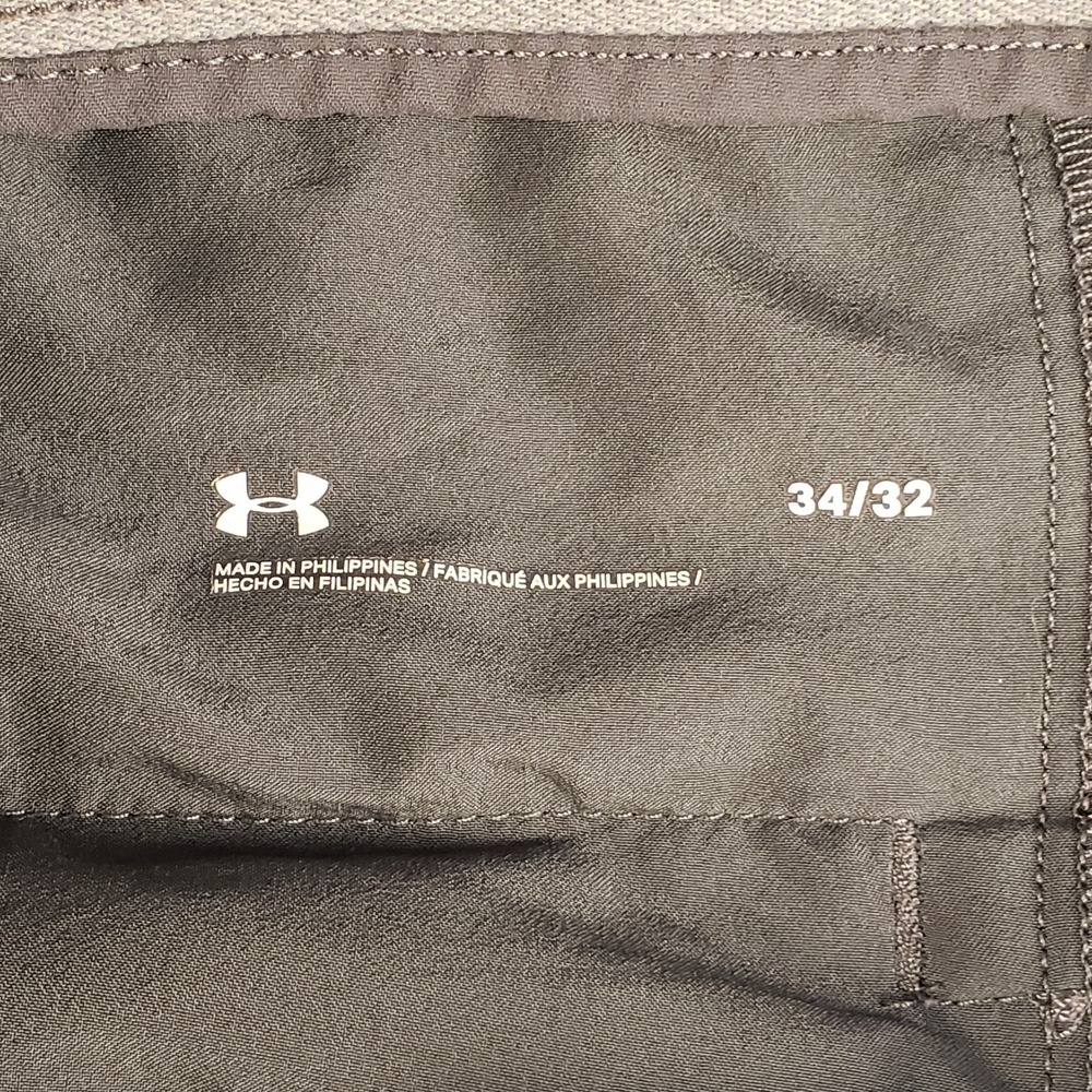 Under Armour Golf Pants Mens 34x32 Gray Relaxed Straight Lightweight Performance - Picture 5 of 6
